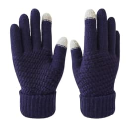 New Solid Color Touch Screen Knitted Gloves For Women Men Winter Outdoor Cycling Warm Knitted Gloves Unisex Daily Wear Touch