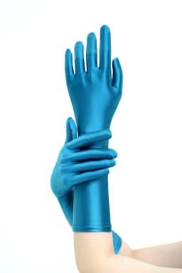 XClocKNYoung Satin Glossy Gloves Connected Finger Gloves Sexy High Elasticity Gloves Satin Shiny Role-Playing Dress Gloves