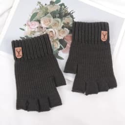 Unisex Elastic Knitted Fingerless Gloves Winter Thicken Warm Touch Screen Mittens for Men Women Warm Half Finger Work Gloves