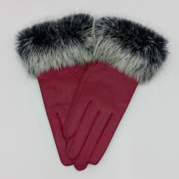 2025 Women Winter Warm Genuine Sheep Leather Glove With Real Fur Trimming Female Warm Real Leather Fur High Quality Mittens