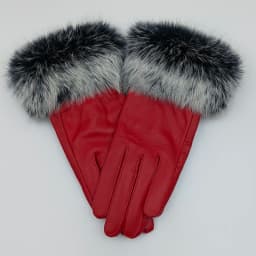 2025 Women Winter Warm Genuine Sheep Leather Glove With Real Fur Trimming Female Warm Real Leather Fur High Quality Mittens