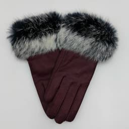 2025 Women Winter Warm Genuine Sheep Leather Glove With Real Fur Trimming Female Warm Real Leather Fur High Quality Mittens