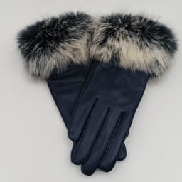 2025 Women Winter Warm Genuine Sheep Leather Glove With Real Fur Trimming Female Warm Real Leather Fur High Quality Mittens