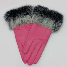 2025 Women Winter Warm Genuine Sheep Leather Glove With Real Fur Trimming Female Warm Real Leather Fur High Quality Mittens