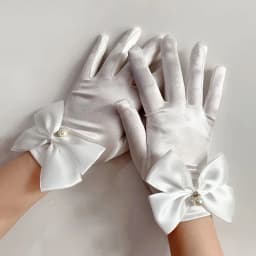 Original Celebrity Camellia Vintage Black Short Satin Hepburn Gloves Stage Banquet Bridal Accessories Modeling Photographic