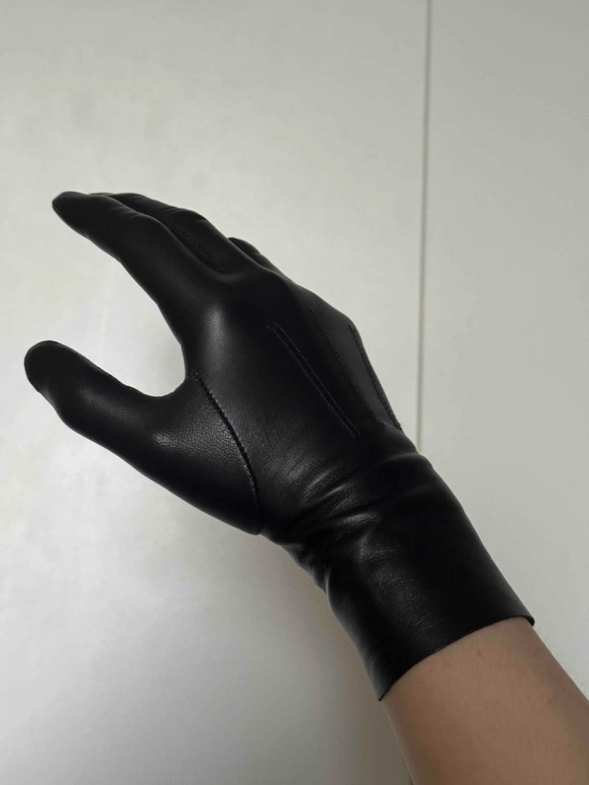 Men's Luxury Long Leather Gloves 25cm Unlined Soft Thin Fitted Gloves for Elegant Fashion