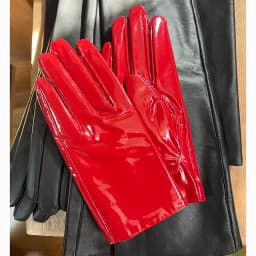 Real Sheepskin Gloves Women's Contrast Gloves One Size Fits All Wrist Soft And Skinny