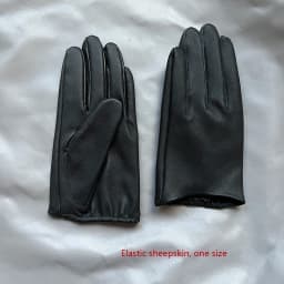 Real Sheepskin Gloves Women's Contrast Gloves One Size Fits All Wrist Soft And Skinny