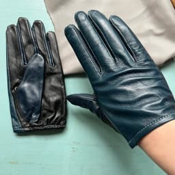 Real Sheepskin Gloves Women's Contrast Gloves One Size Fits All Wrist Soft And Skinny