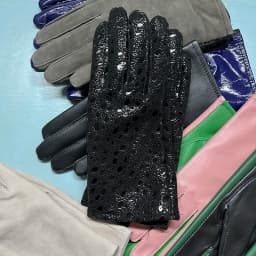 Real Sheepskin Gloves Women's Contrast Gloves One Size Fits All Wrist Soft And Skinny