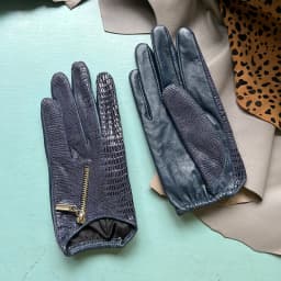 Real Sheepskin Gloves Women's Contrast Gloves One Size Fits All Wrist Soft And Skinny