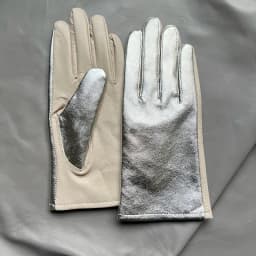 Real Sheepskin Gloves Women's Contrast Gloves One Size Fits All Wrist Soft And Skinny