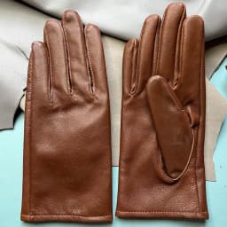 Real Sheepskin Gloves Women's Contrast Gloves One Size Fits All Wrist Soft And Skinny