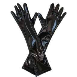 Sexy Women PVC Shiny Glove Latex Faux Leather Mid Glove Punk Gloves Sexy Hip-pop Mittens Cosplay Maid Costumes Accessory