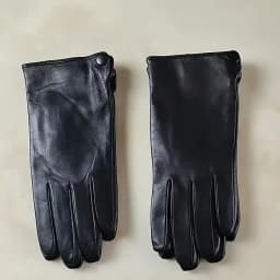 Men's Winter Leather Sheepskin Gloves Velvet Lined Warmth Cold Protection for Outdoor Motorcycle Driving