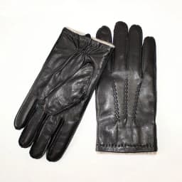 Men's Winter Leather Sheepskin Gloves Velvet Lined Warmth Cold Protection for Outdoor Motorcycle Driving