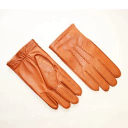 Men's Winter Leather Sheepskin Gloves Velvet Lined Warmth Cold Protection for Outdoor Motorcycle Driving