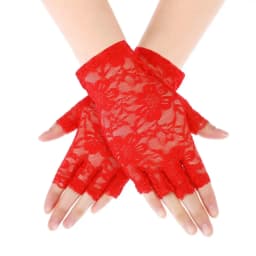 Women Sexy Dressy Lace Gloves Sunscreen Short Gloves Fingerless Lace Driving Gloves Spring Summer Mittens Wedding Accessories