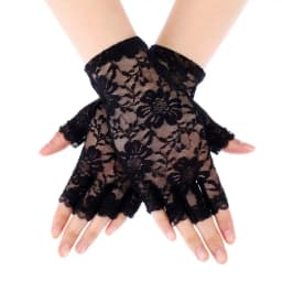 Women Sexy Dressy Lace Gloves Sunscreen Short Gloves Fingerless Lace Driving Gloves Spring Summer Mittens Wedding Accessories