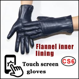 Women's Sheepskin Gloves Winter Warmth Plus Velvet Short Thin Touch Screen Driving Female Color Leather Gloves New High-end 2025