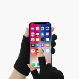 Two-Finger Gloves for Men and Women, Winter Touchscreen-Compatible, Warm, Fleece-Lined, Thick Knitted Wool, Half-Finger Gloves for Writing and Using Mobile Phones, for Students