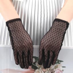 New Women Vintage Sheer Short Lace Gloves Driving Thin Lace Sunscreen Gloves Female Short UV Protection Goth Party Bride Mittens