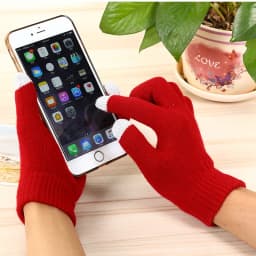 2023 Winter Soft Knitted Gloves Women Men Glove Touch Sensory Screen Thickened Plush Full Finger Mittens Cycling Couple Gloves