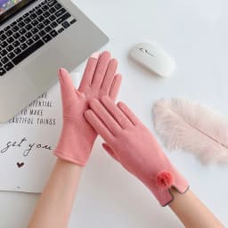 New Fashion Grace Lady Gloves Women Winter Vintage Bow-Knot Touch Screen Driving Warm Windproof Glove Mittens Wholesale G073