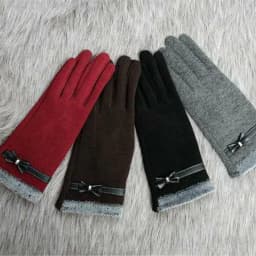 New Fashion Grace Lady Gloves Women Winter Vintage Bow-Knot Touch Screen Driving Warm Windproof Glove Mittens Wholesale G073