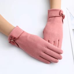 New Fashion Grace Lady Gloves Women Winter Vintage Bow-Knot Touch Screen Driving Warm Windproof Glove Mittens Wholesale G073