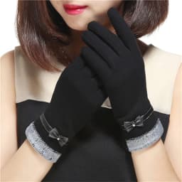 New Fashion Grace Lady Gloves Women Winter Vintage Bow-Knot Touch Screen Driving Warm Windproof Glove Mittens Wholesale G073
