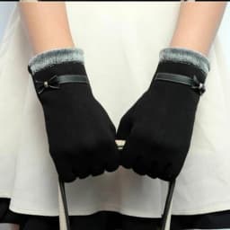 New Fashion Grace Lady Gloves Women Winter Vintage Bow-Knot Touch Screen Driving Warm Windproof Glove Mittens Wholesale G073