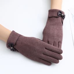 New Fashion Grace Lady Gloves Women Winter Vintage Bow-Knot Touch Screen Driving Warm Windproof Glove Mittens Wholesale G073
