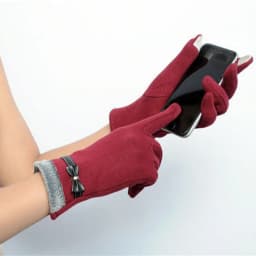 New Fashion Grace Lady Gloves Women Winter Vintage Bow-Knot Touch Screen Driving Warm Windproof Glove Mittens Wholesale G073