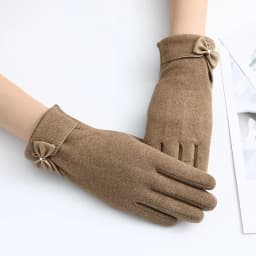 New Fashion Grace Lady Gloves Women Winter Vintage Bow-Knot Touch Screen Driving Warm Windproof Glove Mittens Wholesale G073