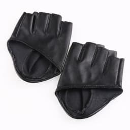 New Women Stage Performance Nightclub Queen Pole Dance Half Finger Leather Gloves Sexy Female Punk Hip Hop Personality