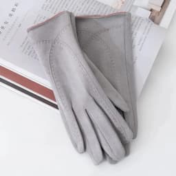 Fashion Style Plus Velvet Thicken Women Winter Keep Warm Touch Screen Suede Gloves Drive Cycling Personality Mittens