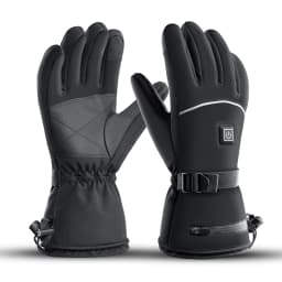 1 pair of electric heating gloves with battery heating, adjustable in three levels, suitable for men and women, winter anti slip