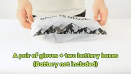 1 pair of electric heating gloves with battery heating, adjustable in three levels, suitable for men and women, winter anti slip