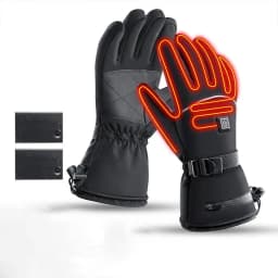 1 pair of electric heating gloves with battery heating, adjustable in three levels, suitable for men and women, winter anti slip