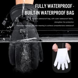 1 pair of electric heating gloves with battery heating, adjustable in three levels, suitable for men and women, winter anti slip