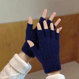 Half-Finger Gloves for Men and Women, Autumn and Winter, Fingerless, Suitable for Students Writing, Typing, Cycling, Touchscreen Compatible, Knitted Wool, Warm, Fingerless Design