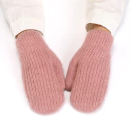 Knitted Gloves Wool Mittens Men Women Winter Outdoor Windproof Warm Student Thick Cute Fluffy Mittens Rabbit Hair Gloves