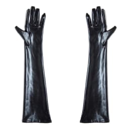 2 Colors New Faux Long Leather Gloves Fashion Women Gloves Warm Outdoors Long Design Sexy Gloves