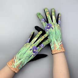 Winter Warm Van Gogh Oil Painting Gloves Fashion Retro Opera Performance Women Cycling Drive Touch Screen Full Finger Thicken