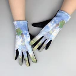 Winter Warm Van Gogh Oil Painting Gloves Fashion Retro Opera Performance Women Cycling Drive Touch Screen Full Finger Thicken