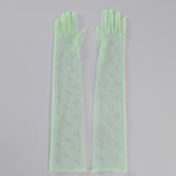 55CM Sexy Lace Thin Hollow Transparent Long Pearl Decoration Gloves Soft Breathable Solid Net Yarn Women Man Stage Performance