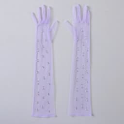 55CM Sexy Lace Thin Hollow Transparent Long Pearl Decoration Gloves Soft Breathable Solid Net Yarn Women Man Stage Performance
