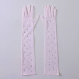 55CM Sexy Lace Thin Hollow Transparent Long Pearl Decoration Gloves Soft Breathable Solid Net Yarn Women Man Stage Performance