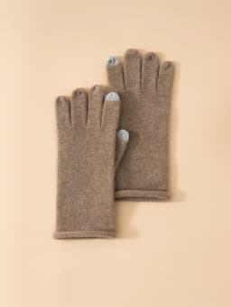 Women Selected Premium Cashmere Knitted Gloves Finger Touchscreen 100% Cashmere Simple Autumn Winter Thermal Gloves